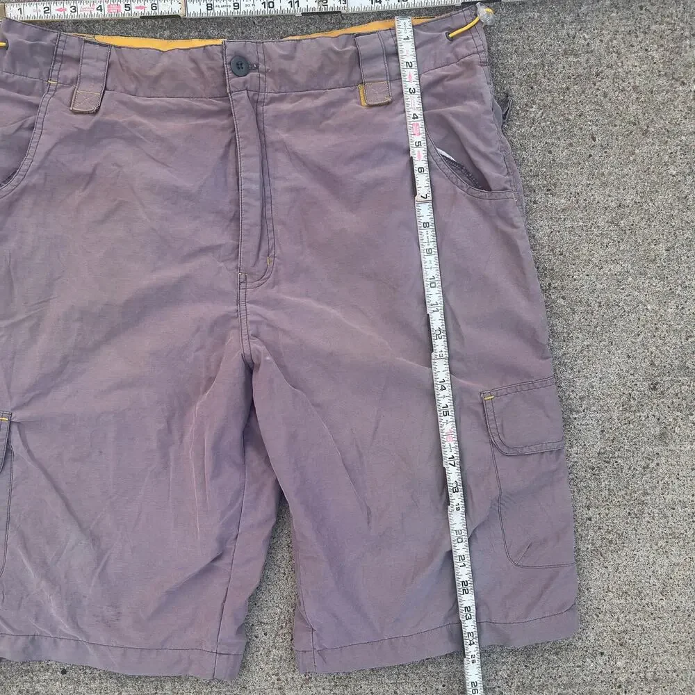 Y2K No Boundaries Swim Trunks Purple Cargo Board Shorts | Size 36